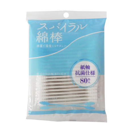 抗菌スパイラル綿棒 80P
